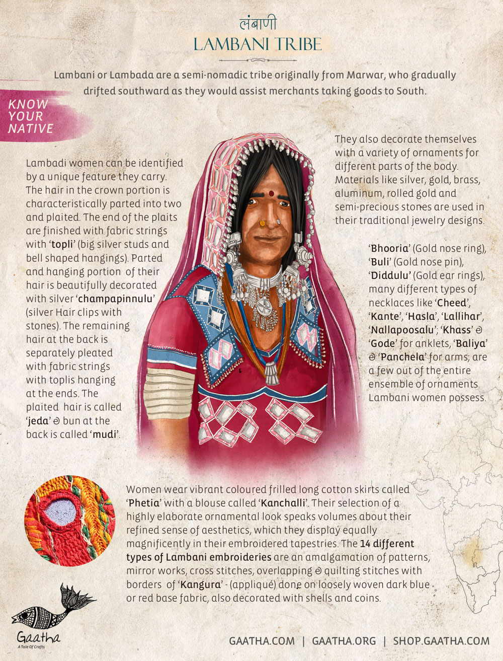 Lambani are a semi-nomadic tribe that are originally from Marwar.